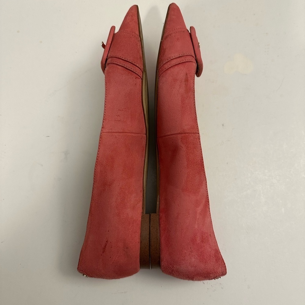 SAM EDELMAN Sonja Suede Leather Buckle Flats in Baltic Pink Size 9.5 - Picture 5 of 14